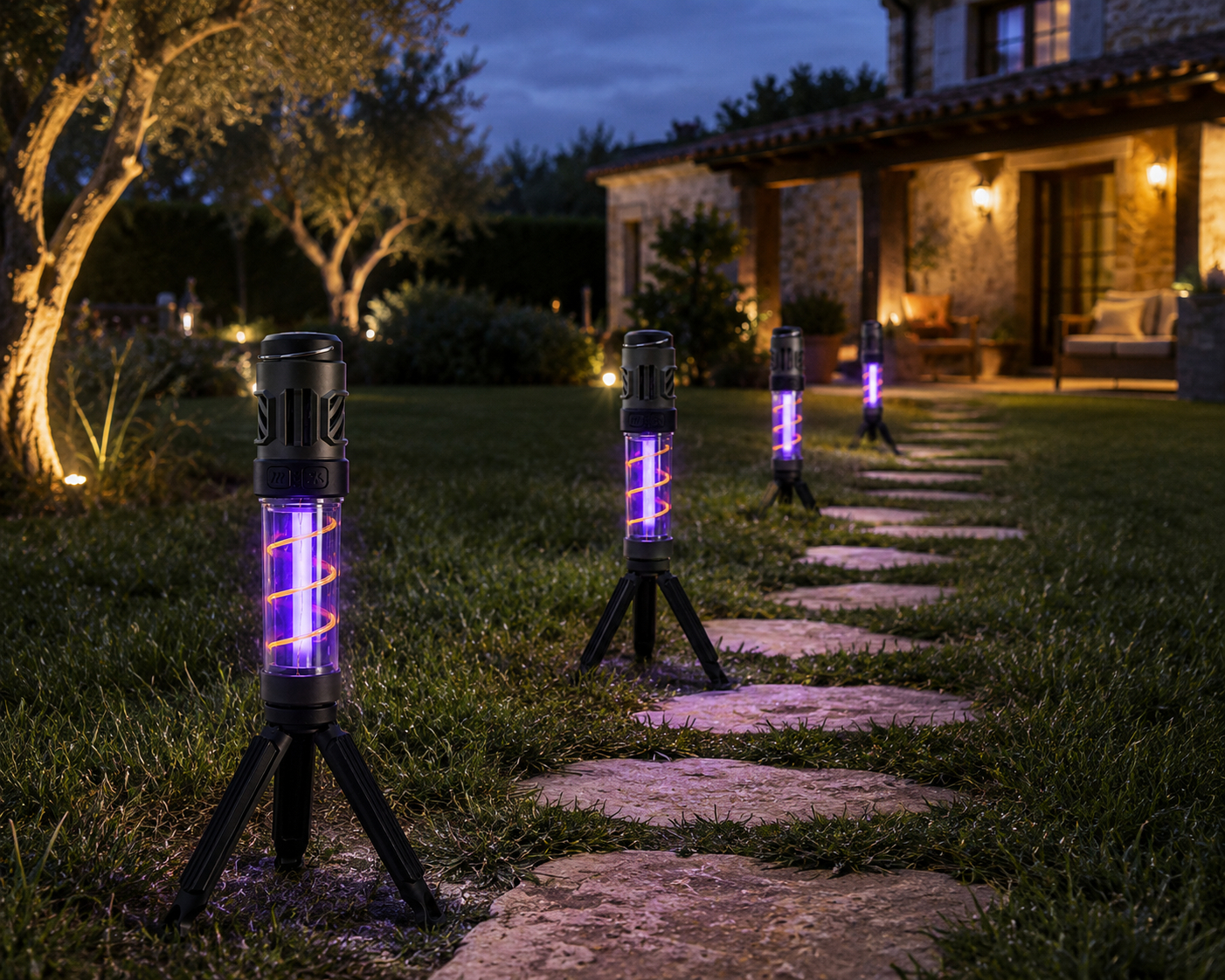 Linterna Trípode Antimosquitos 3 en 1